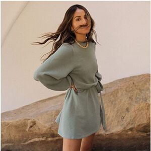 Sincerely Jules Green Long Sleeve Dress